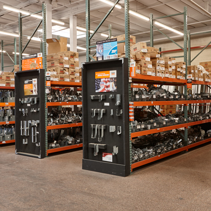 Anchoring products aisle in Ganahl Lumber. 